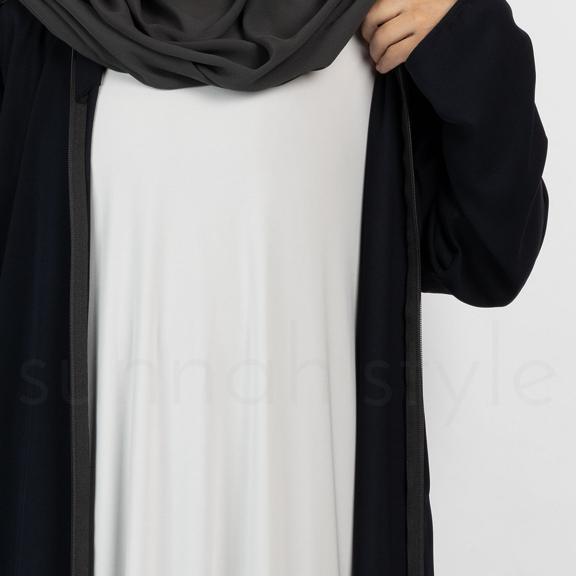 Sunnah Style Sleeveless Jersey Abaya Glacier Grey